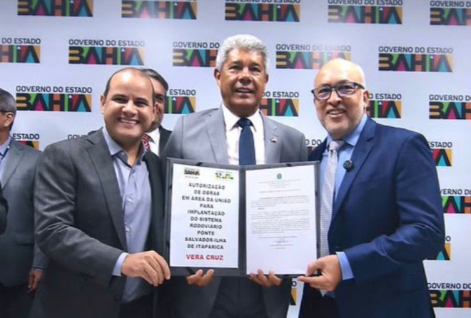 Randerson acompanha autorização de obras em terra da Ponte Salvador–Itaparica